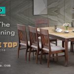 Marble dining table 6 seater