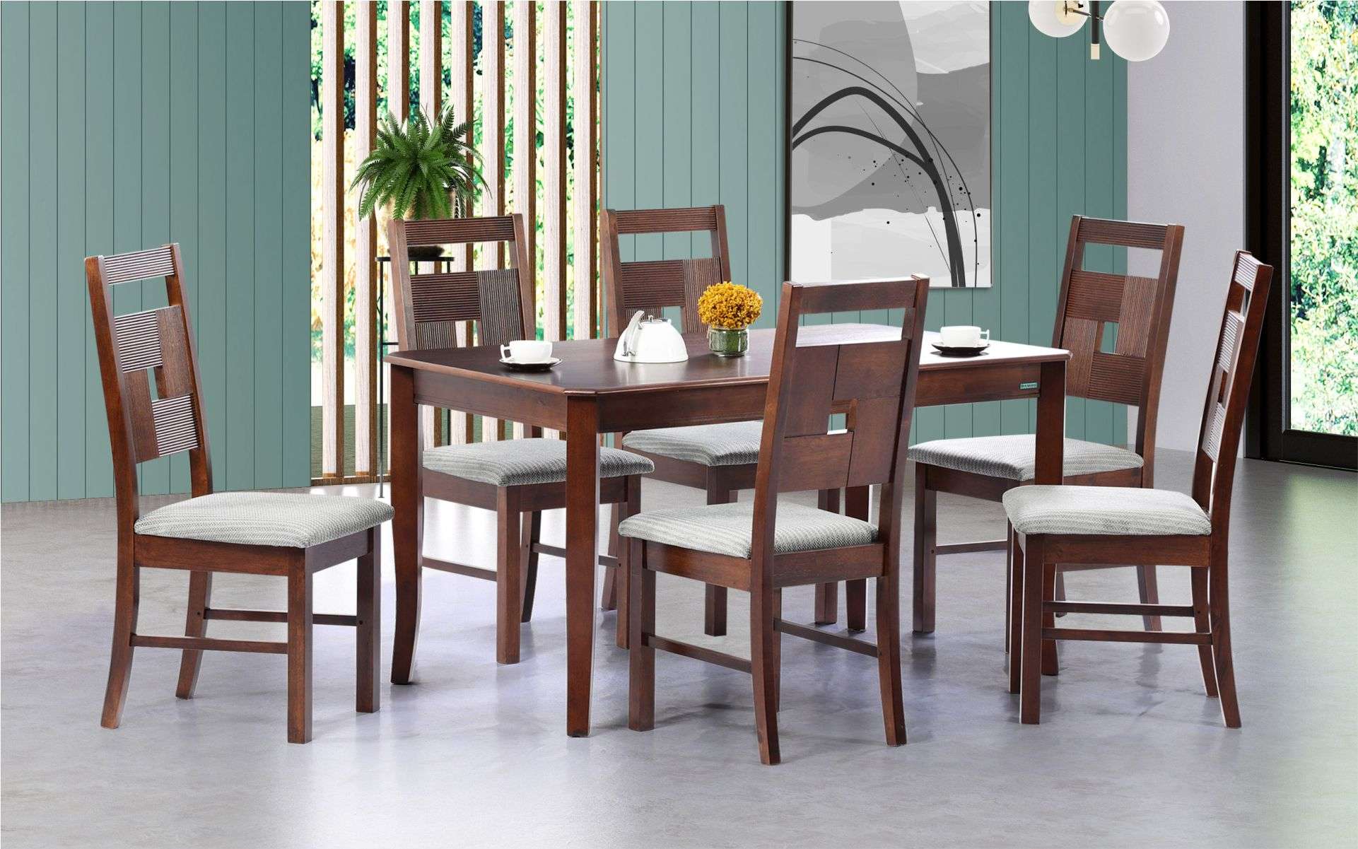 six seater dining table set under 40000