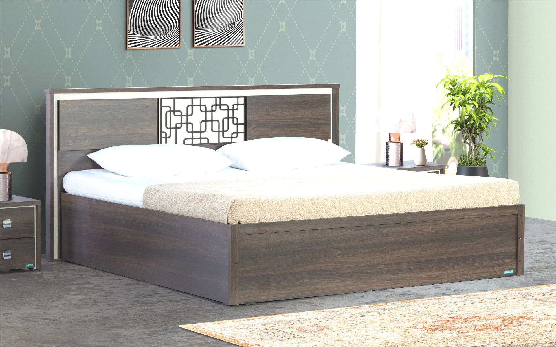 Keegan Hydraulic King Size Bed