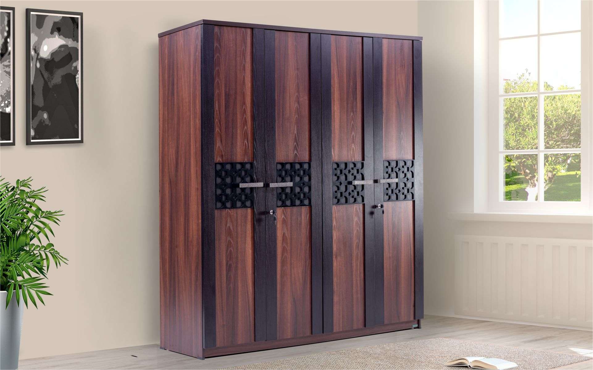 Carvin 4 Door Wardrobe Damro